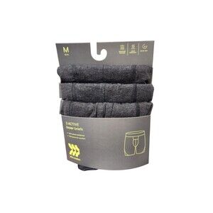 NWT All In Motion Mens Size M 32/34 Active Boxer Briefs Pack Of 3 Jersey Knit